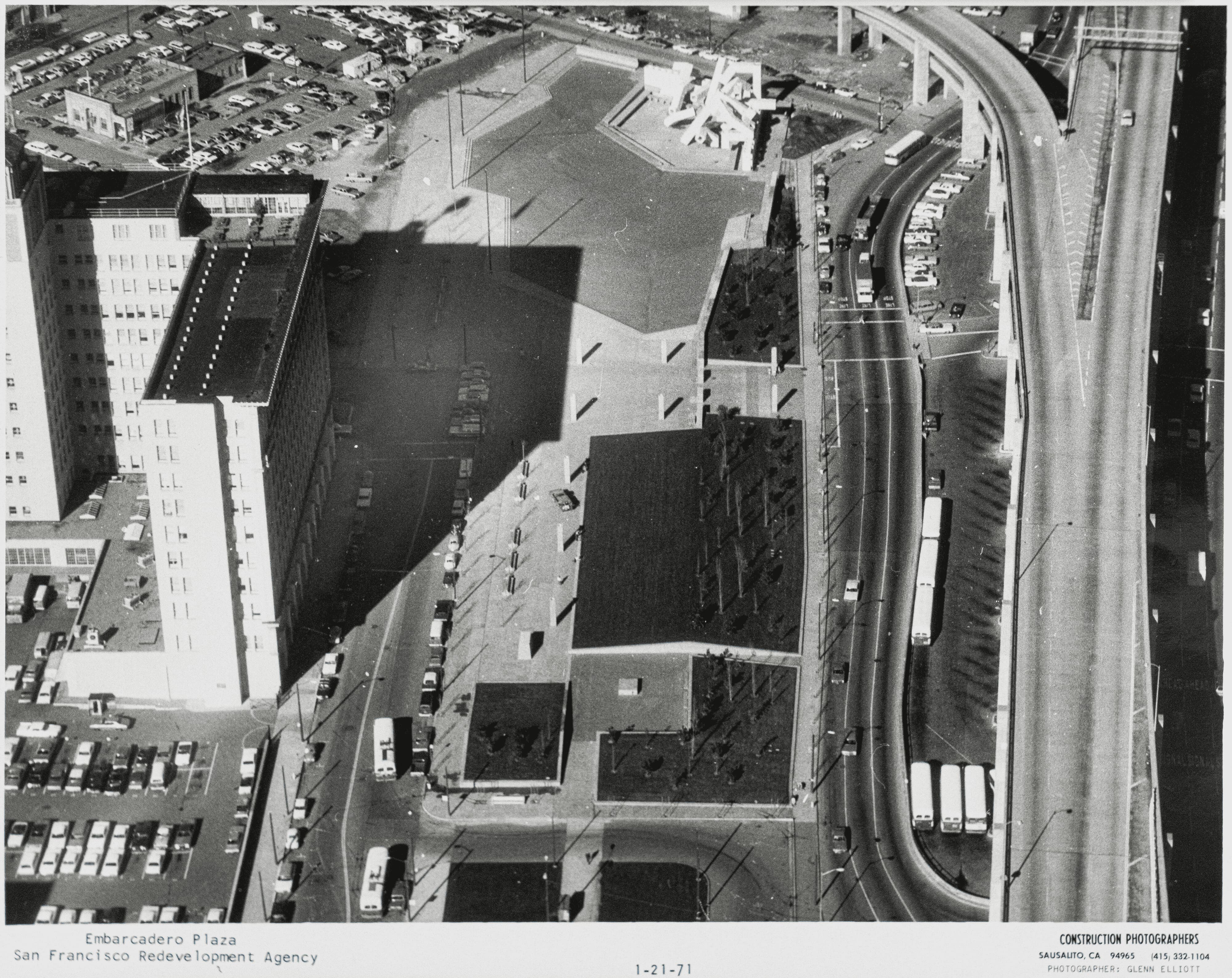 Southern aerial of Embarcadero Plaza - San Francisco Redevelopment Agency